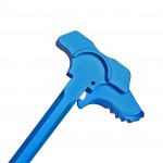 AR-15 Tactical "BAT" Style Charging Handle Assembly w/ Oversized Latch Non-Slip - Blue
